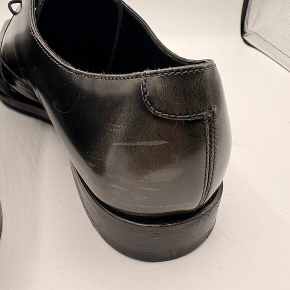 DOLCE & GABBANA Point-Toe Oxford Derby Shoes Leather Black Sz 8.5/US 9.5 $895 main image 7